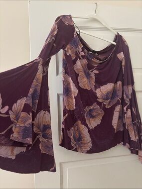 Free People Birds of Paradise Top Mulberry L